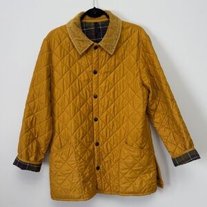 Barbour Classic Escdale Quilted Jacket in Mustard